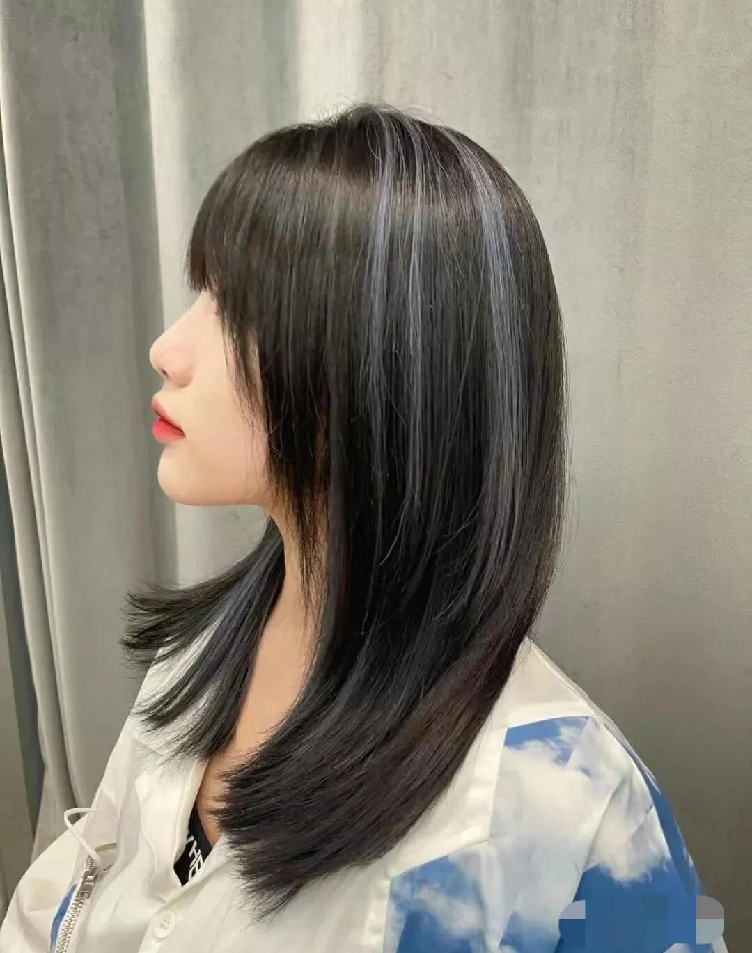 中长发高层次烫发中年人,高层次中长发发型烫发教程