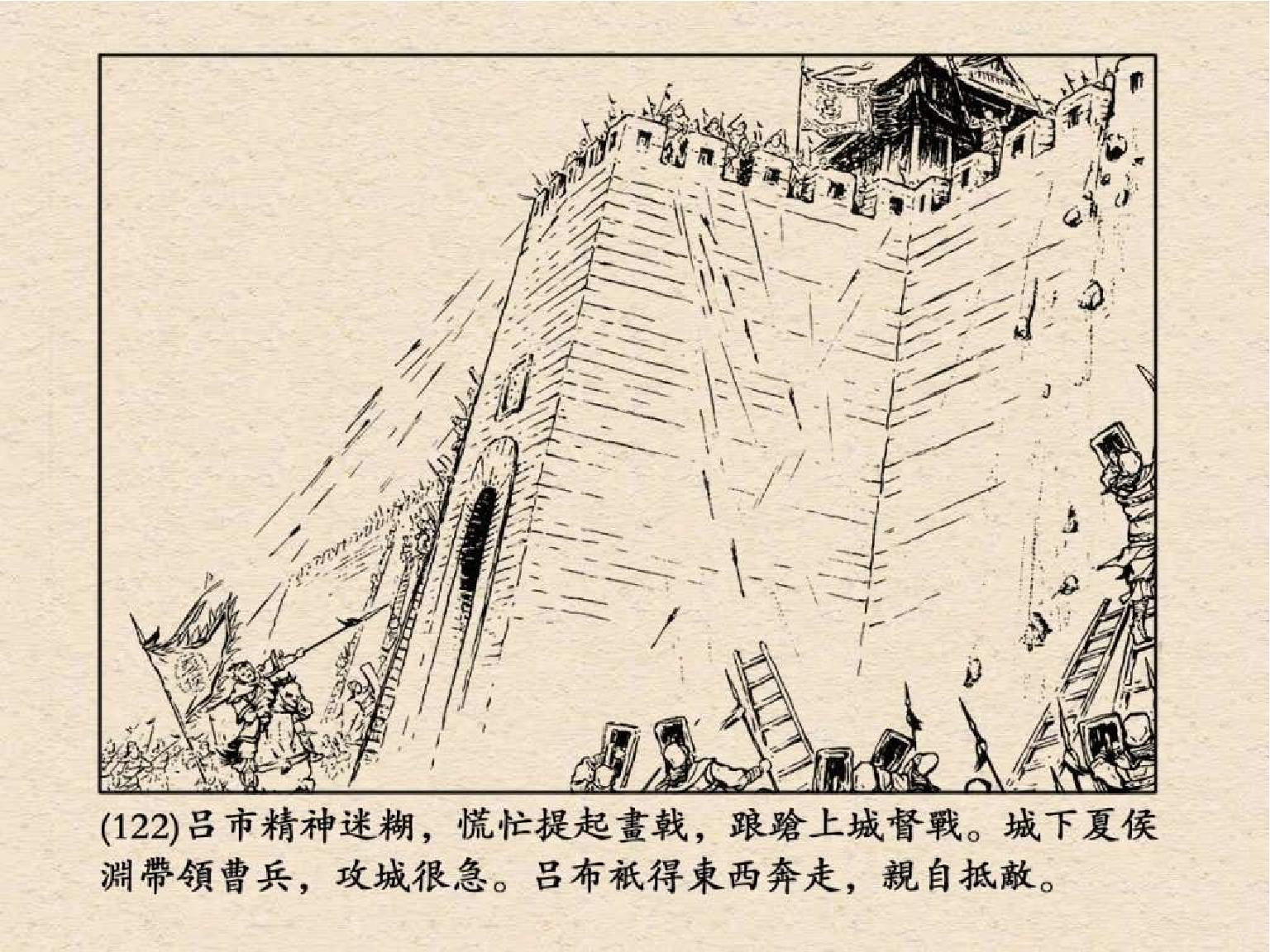 老版三国连环画中的八个吕布,三国演义动画版吕布命丧白门楼