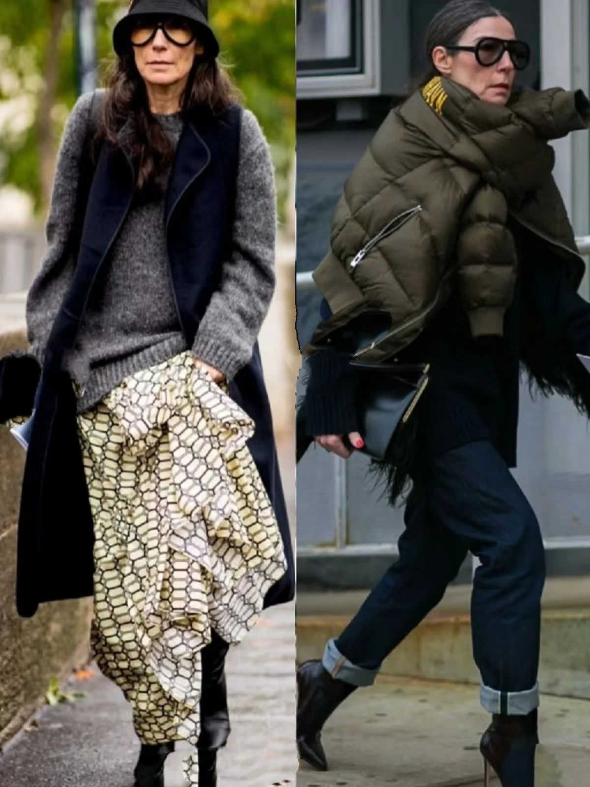 外国奶奶的冬季穿搭,时尚奶奶冬季潮流气质穿搭