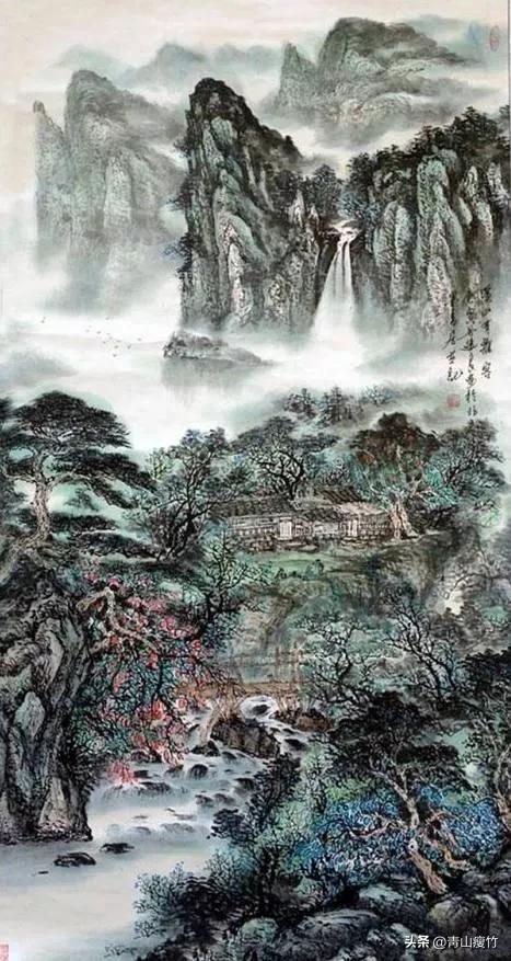 集名家精品山水画70幅欣赏,陈学良山水画精品欣赏40幅