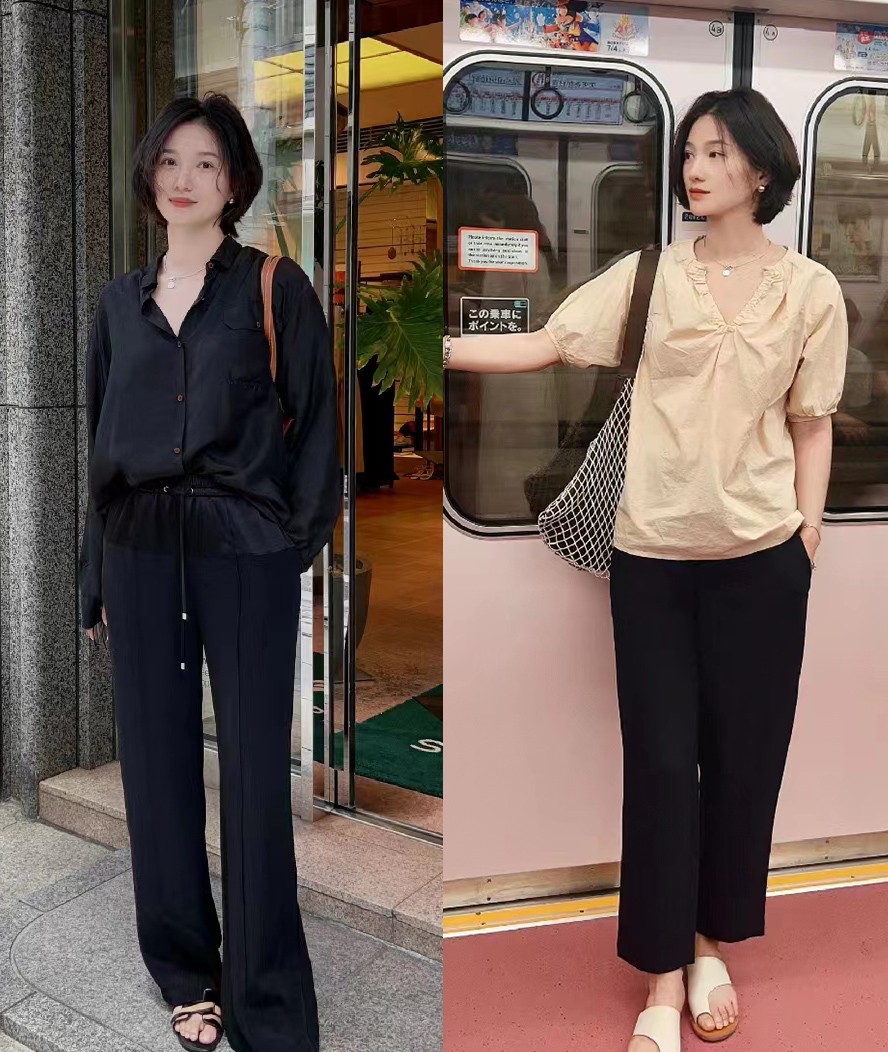 40岁女士气质高端穿搭夏季淡雅,40到50岁女人夏季拉链裙连衣裙