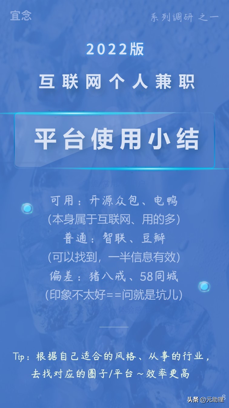 兼职平台体验报告（2022版）23个工具50页笔记（节选）【元助理】