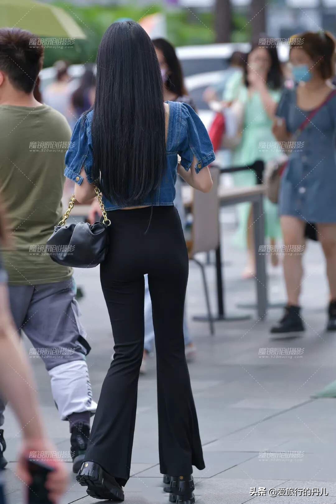 复古衬衫搭配黑色喇叭裤,牛仔裤复古衬衫搭配图片