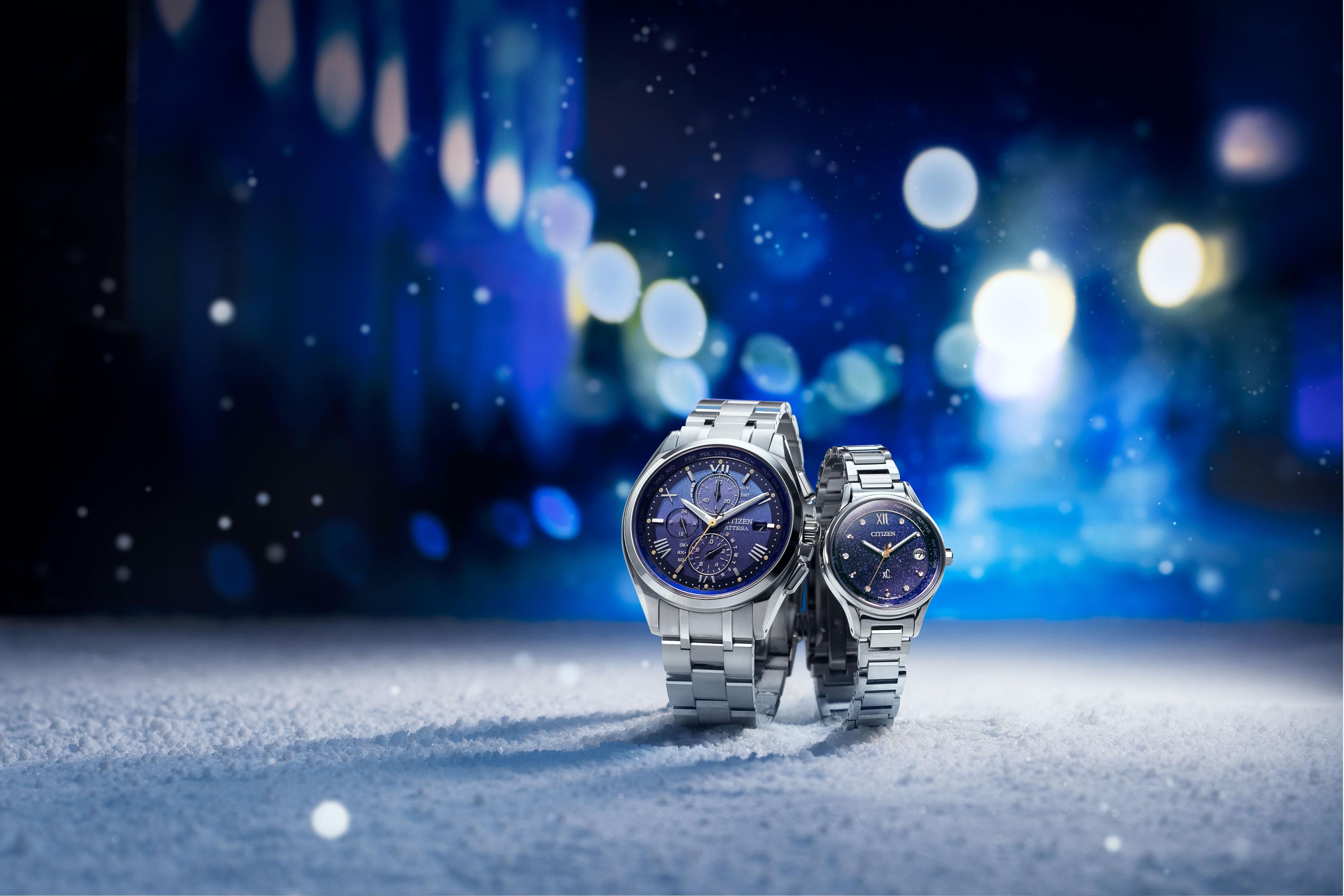 西铁城2022樱花限定机械表,落雪无声落地无痕