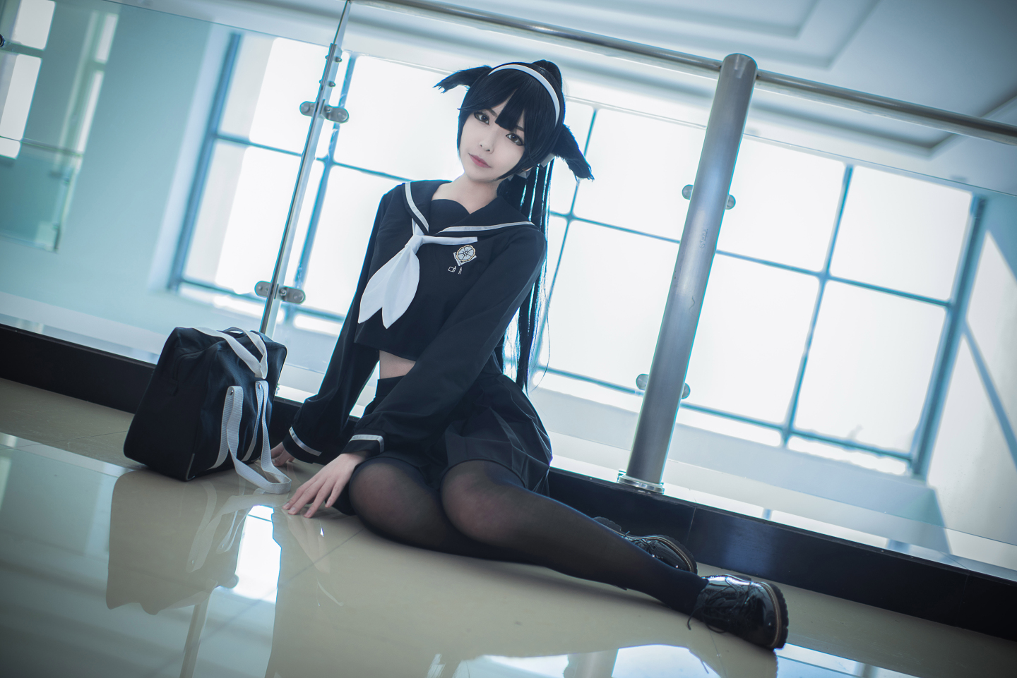 cosplay碧蓝航线高雄,碧蓝航线獒白丝旗cos