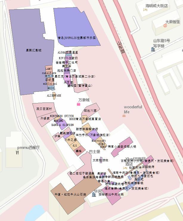 青岛西海岸新区繁华地段商圈,青岛最全的购物广场