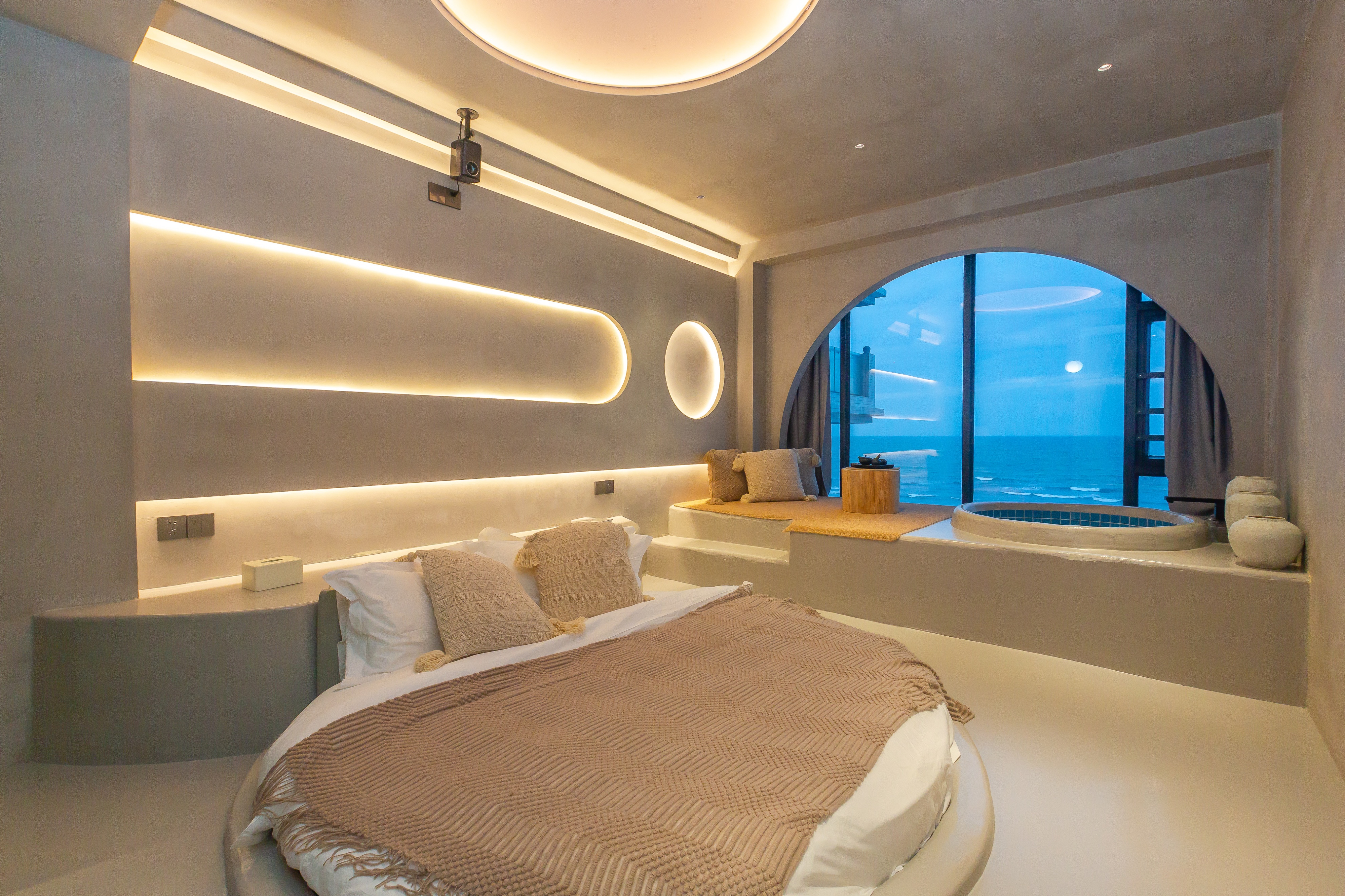 双月湾带私家泡池的温泉酒店,双月湾海景带泡池客栈推荐