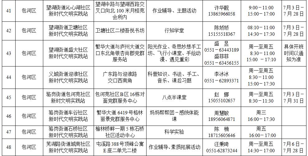 合肥寒假托管班共96个站点全免费,合肥学校暑假托管