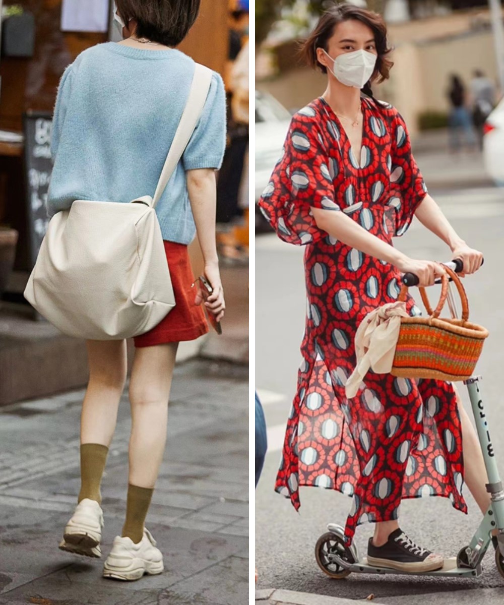 被“上海女生”圈粉了，出街很少穿黑白灰，却个个高级又时髦