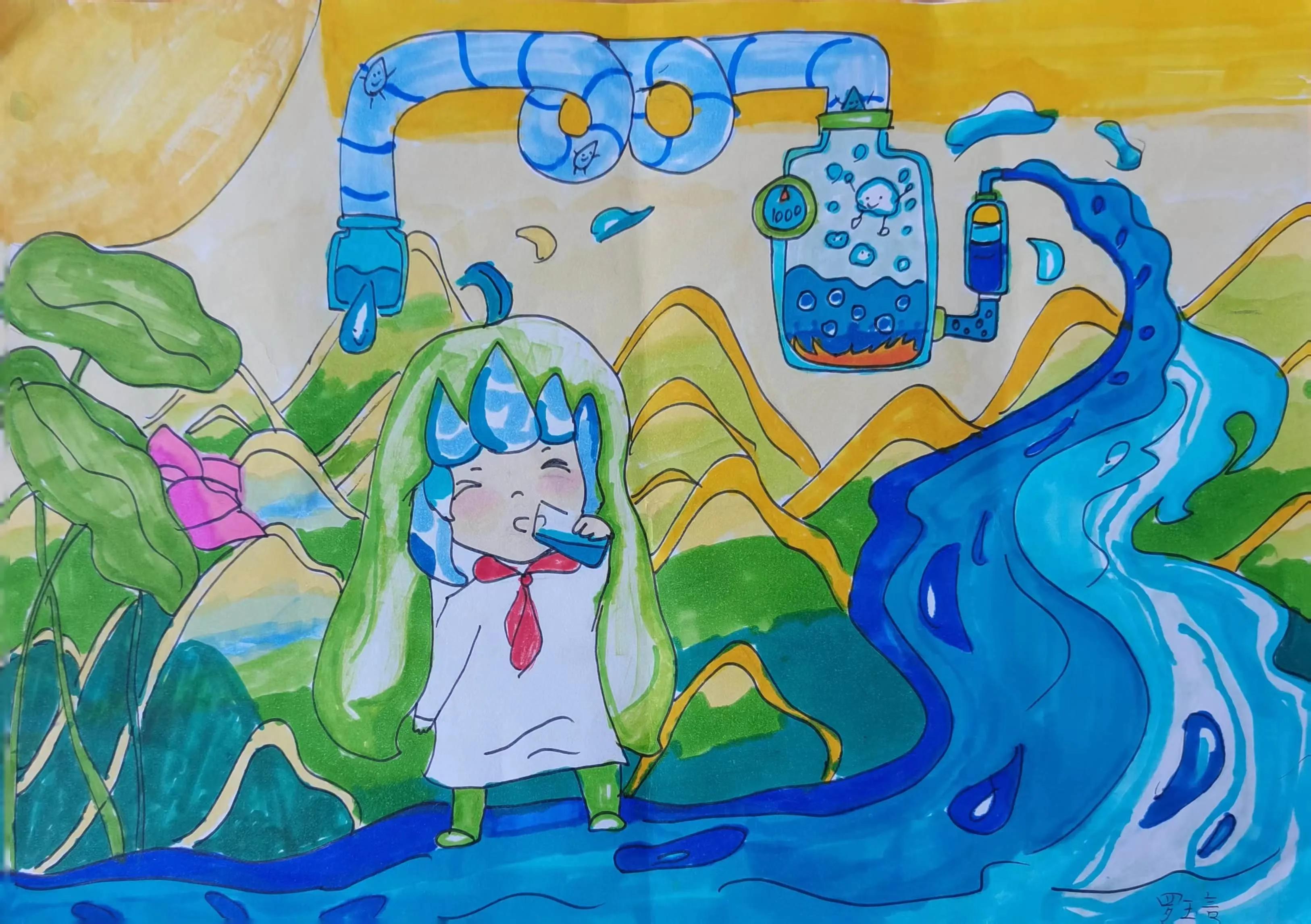 初中4k纸的绘画作品,校园为主题的绘画作品4k