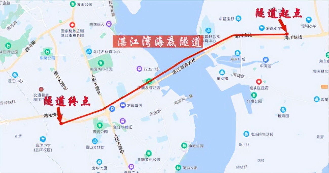 广东正在进行一个高投资项目，穿过湛江湾，长约9640米，投资30亿