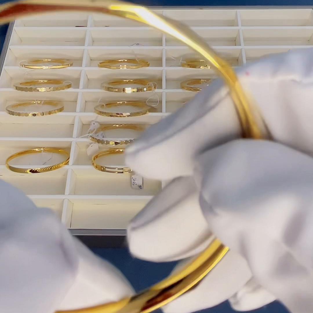 每个女人都有金手镯,1314黄金手镯小克数更精致