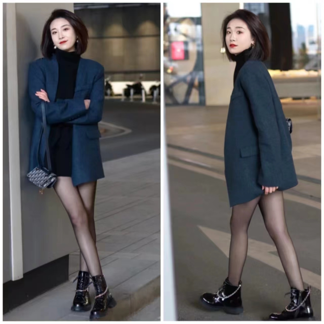 马丁靴的正确搭配图秋冬,穿长腿马丁靴配什么裤子好看