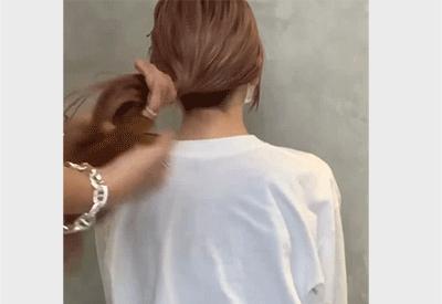 如何扎出女明星显脸小的高马尾,直刘海如何梳高马尾显脸小