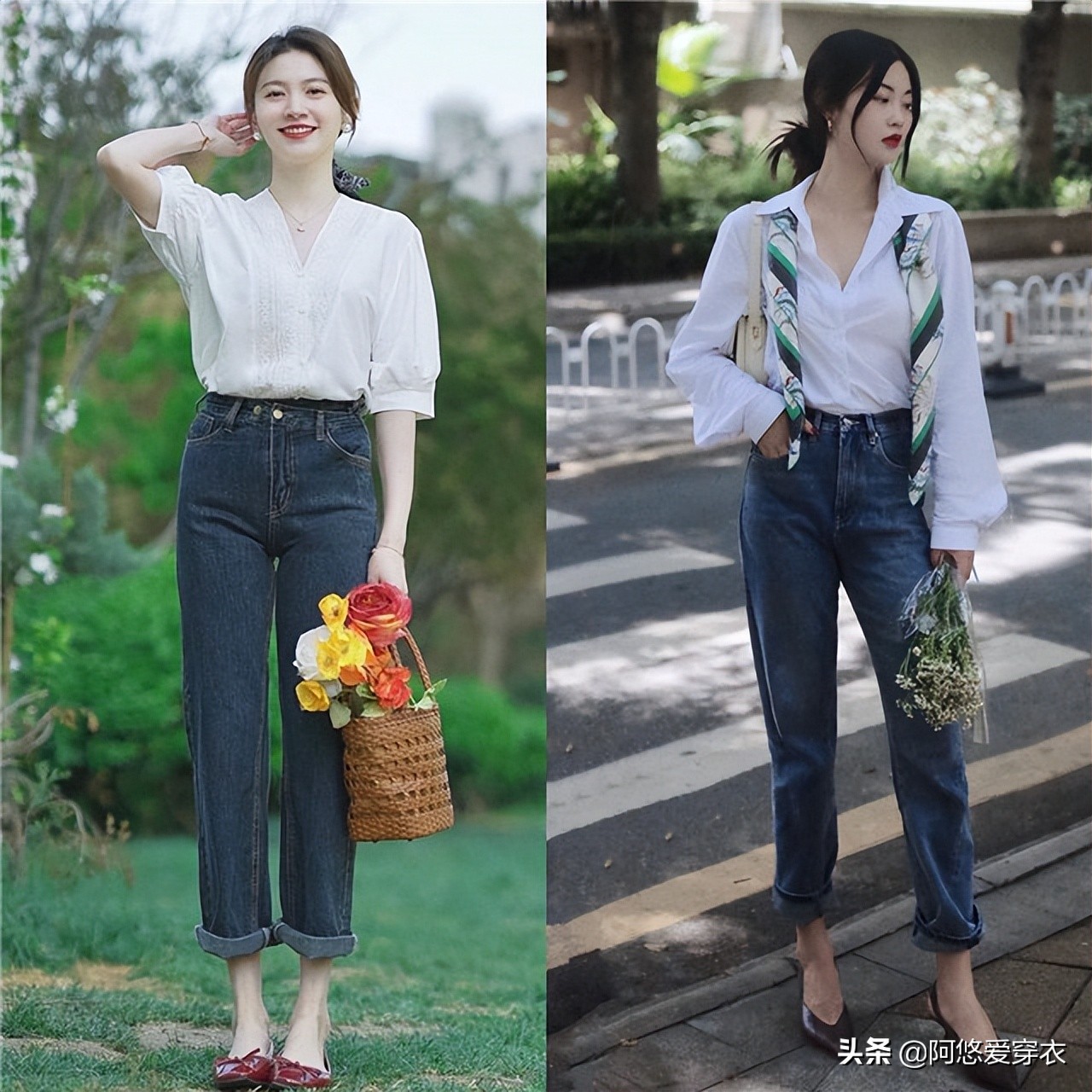 九分裤牛仔阔腿裤秋冬,显瘦阔腿裤推荐冬季九分裤