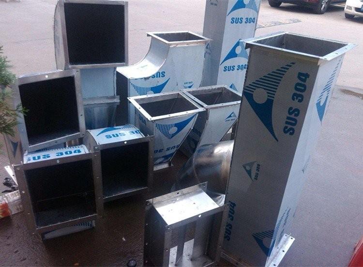 镀锌角铁法兰风管加工安装,螺旋风管连接法兰加工厂