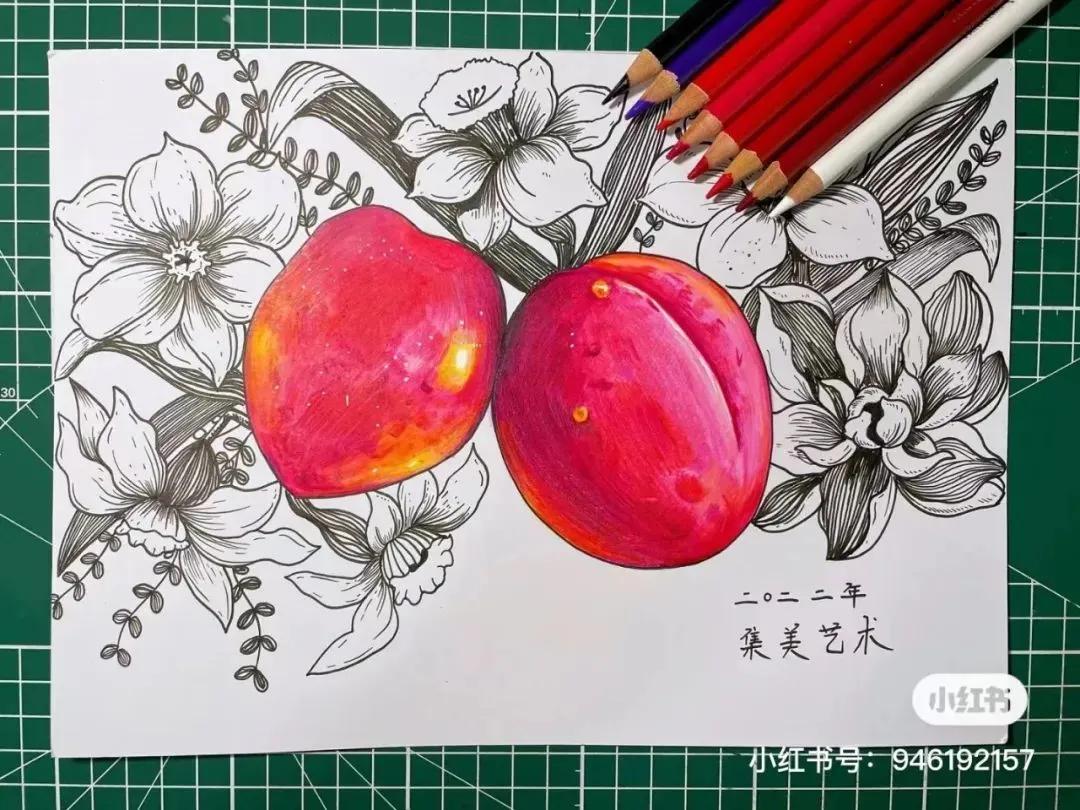 彩铅画出马克笔的效果,彩铅马克笔混合画