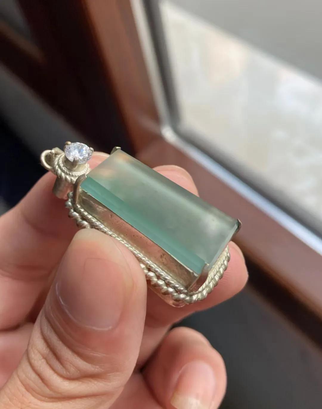 翡翠雪花棉无事牌视频,翡翠蓝水雪花棉无事牌价格