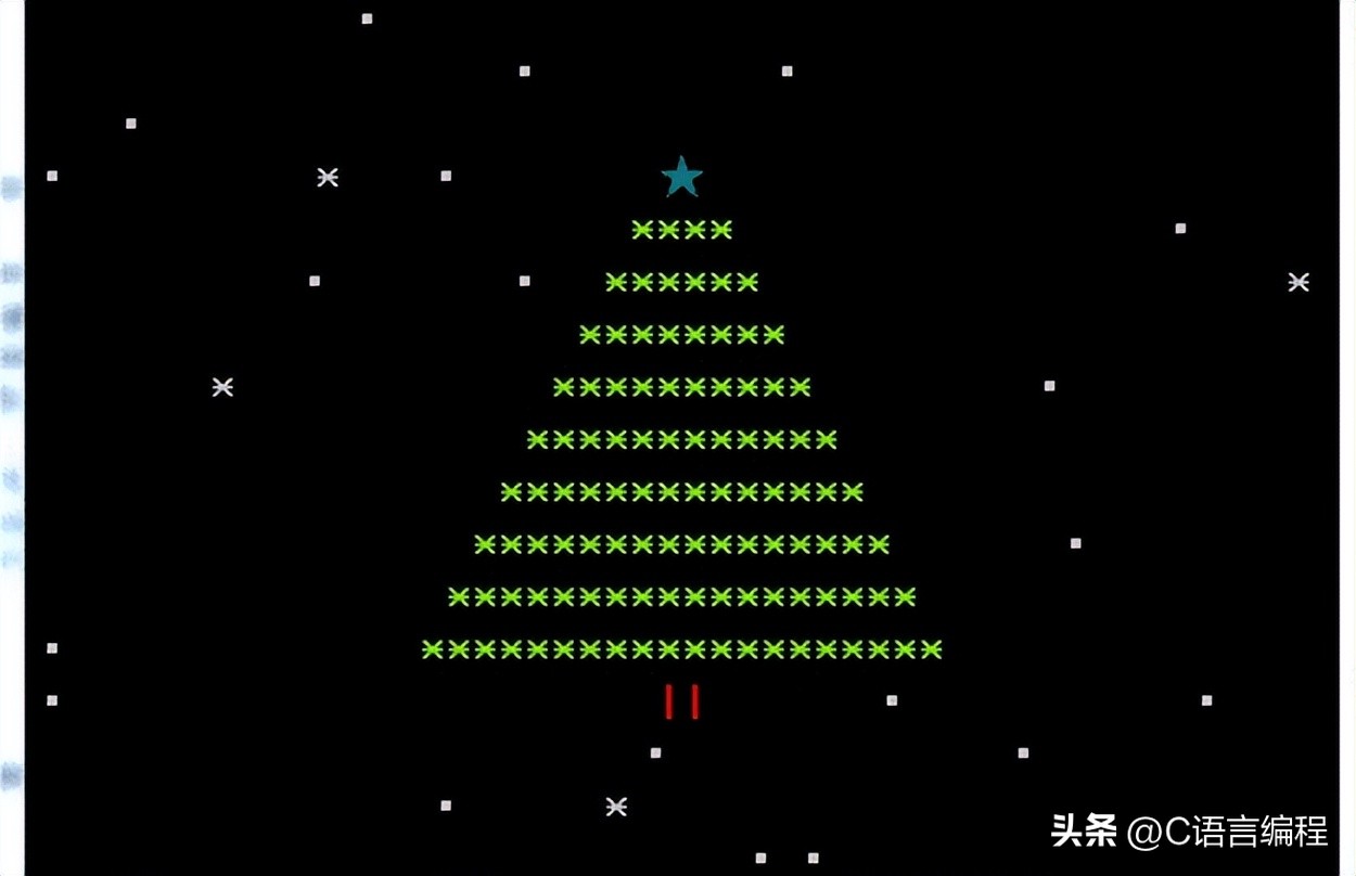 用C语言实现一个圣诞树！（超简单详细）全部源码分享