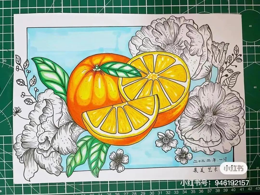 彩铅画出马克笔的效果,彩铅马克笔混合画