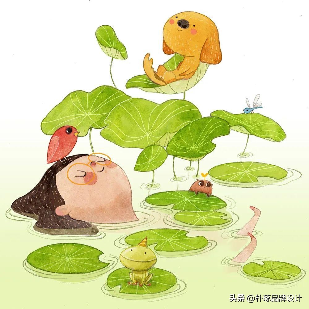 有深度意境的插画,如此清新淡雅的插画太有美感了