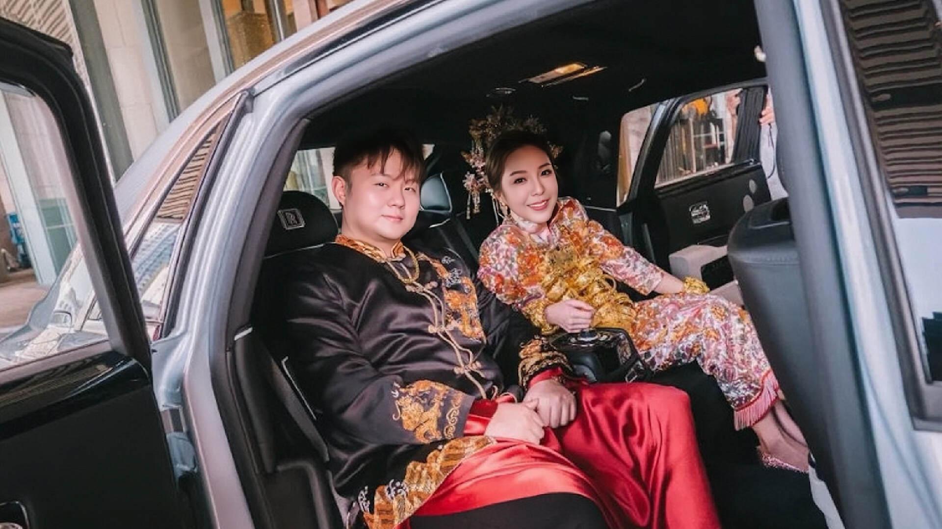 赌王儿子当伴郎的香港婚礼,赌王三太出席女儿婚礼戴珍珠项链