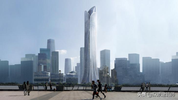 上海北外滩480米高楼方案,北外滩kpf方案