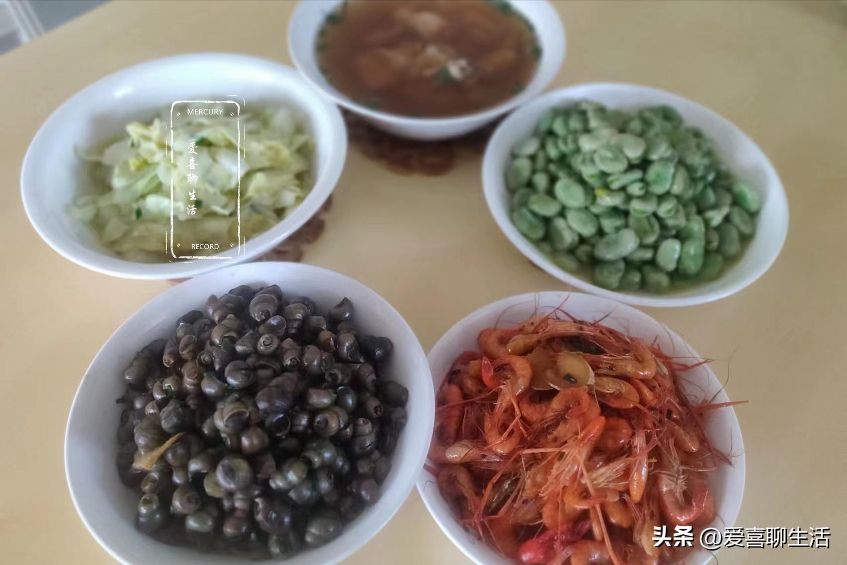 五一假期，爸妈来我家小住，老公做了5道菜，吃完饭爸妈就走了