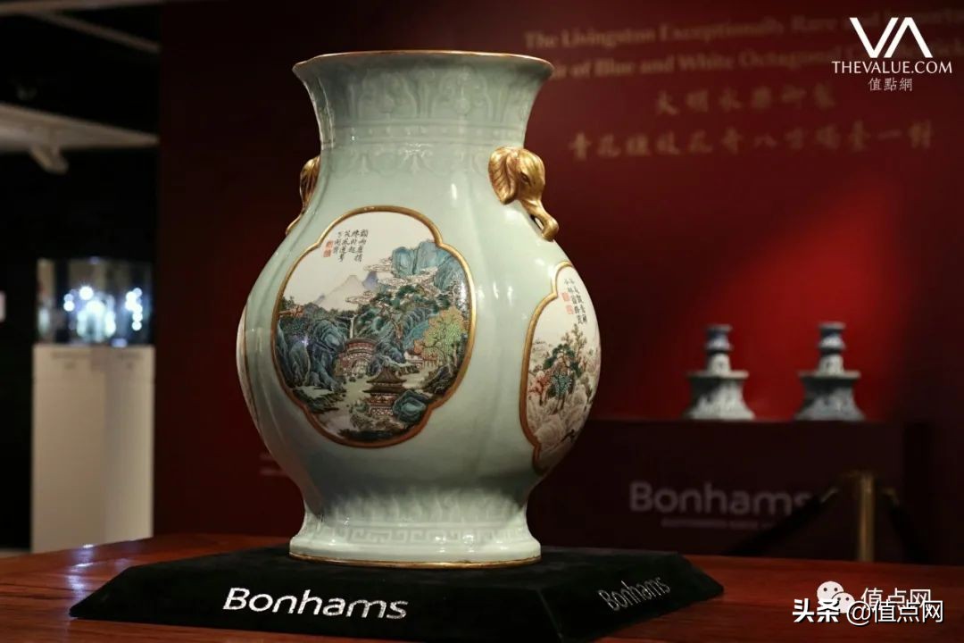 乾隆官窑精品瓷器一对,乾隆御制的珐琅彩八仙过海拍卖价