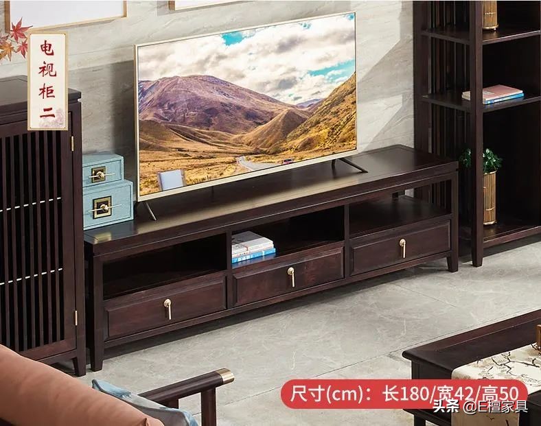 新中式电视柜两边放什么最好,新中式电视柜款式效果图