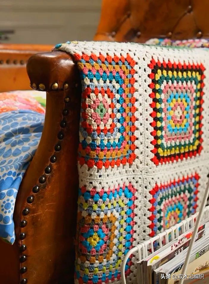 纯色手工编织毯子教程图解,针织毯子紫色和蓝色哪个好