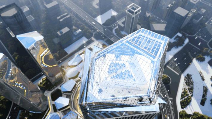 赣州新地标赣州之星,赣州赣江之星双子塔建筑工地