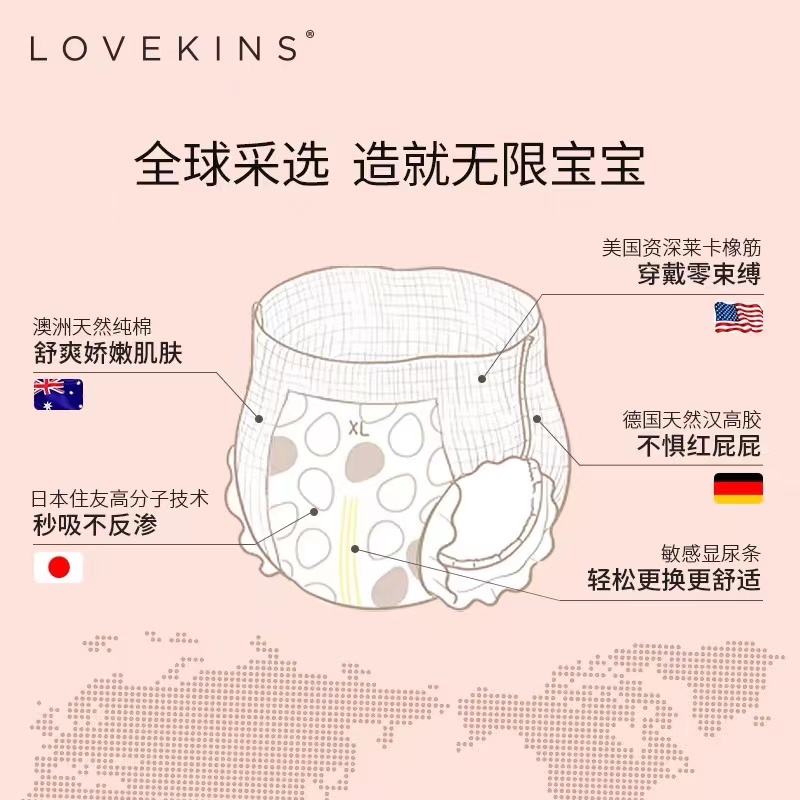 澳洲lovekins沐歆纸尿裤怎么穿,lovekins纸尿裤测评