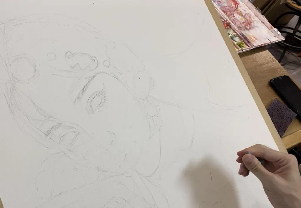 他是抖音水彩第一人，画面充满水墨意境，质感优秀！150万人盛赞