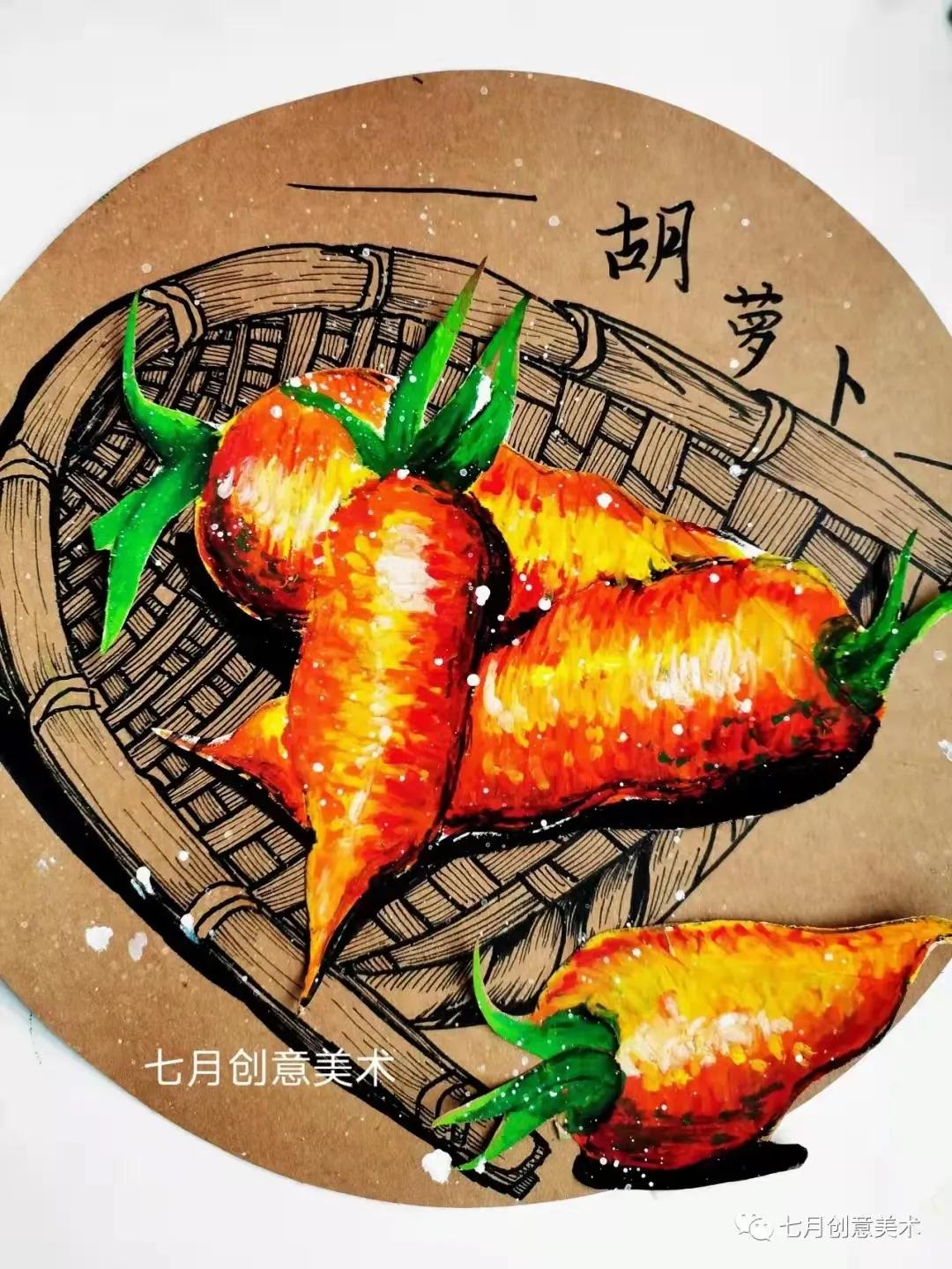 幼儿园蔬菜绘画,绘画教程简单初学者蔬菜水果