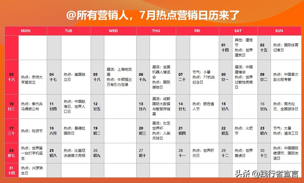 4月营销日历来了热点不容错过,3月营销日历把握营销机会