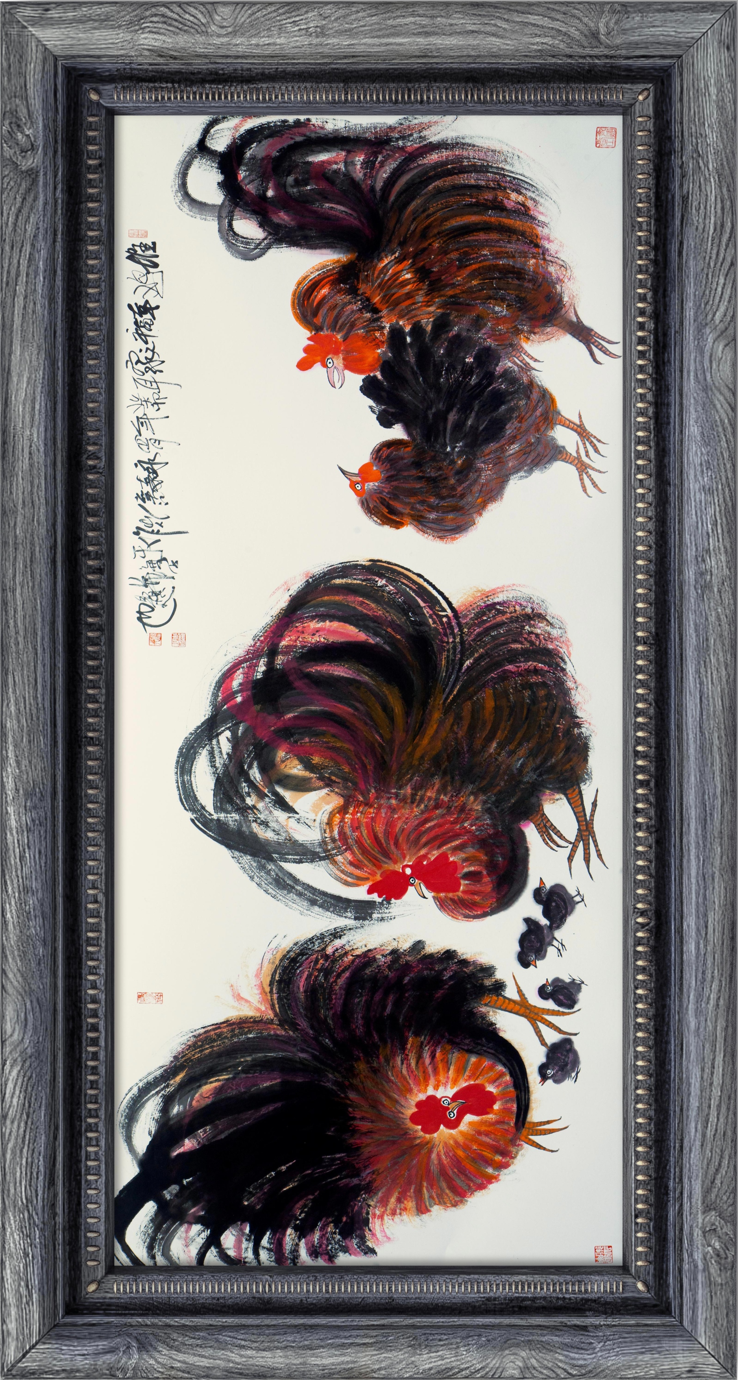 《鸡家族的故事》—朱祖国写意画的中国亮度