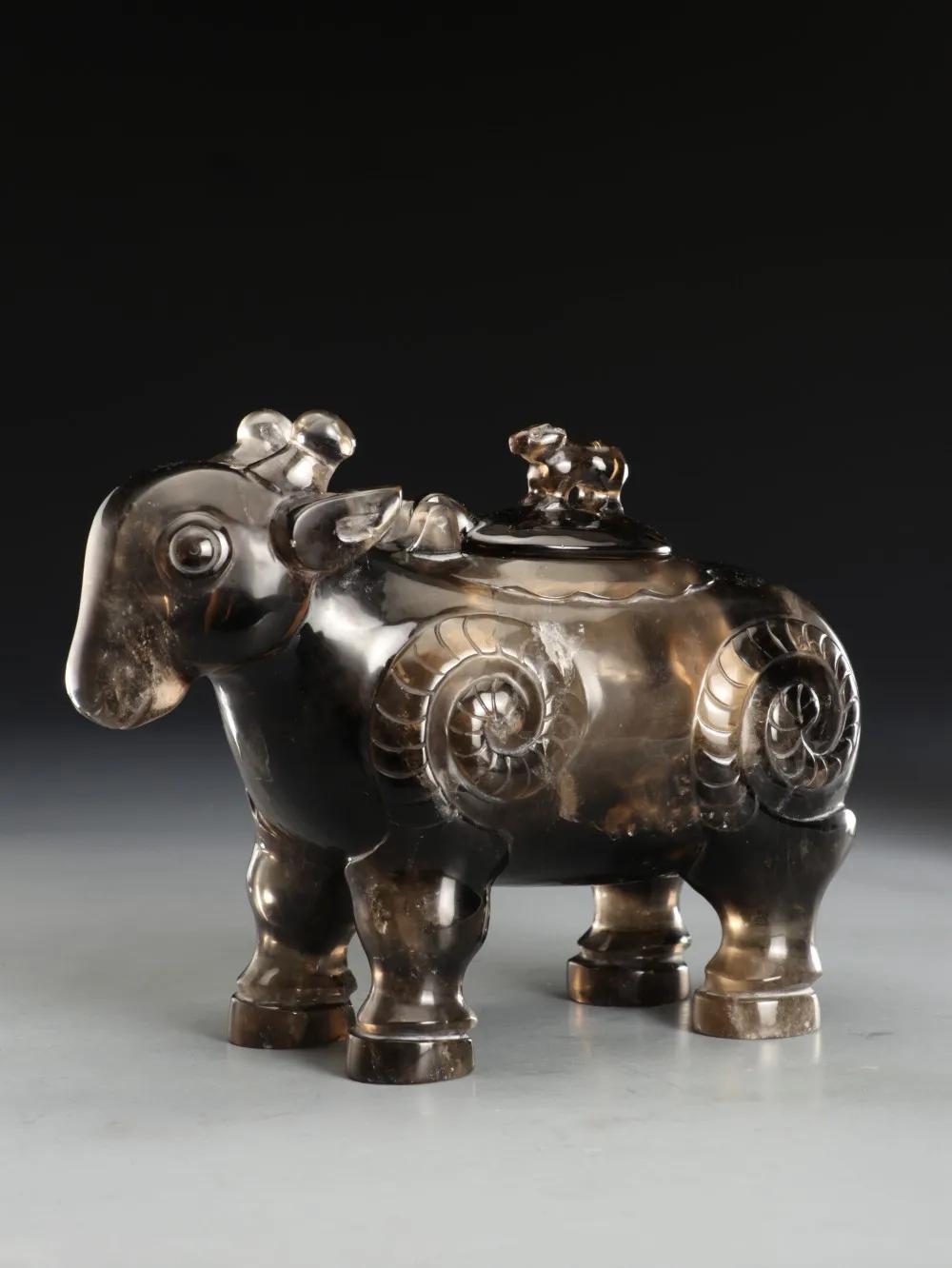 中国青铜羊觥,清代仿古觥