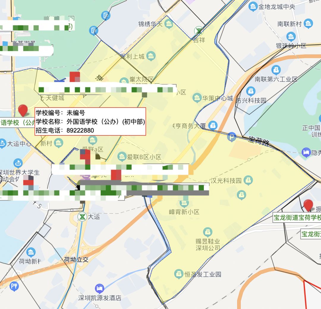 深圳深中龙岗初级中学学区划分,深圳龙岗同乐社区初中学区划分图