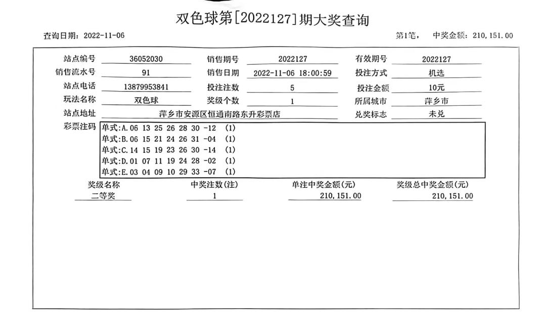 江西彩民双色球开奖,江西彩民中2.01亿元大奖开奖号码