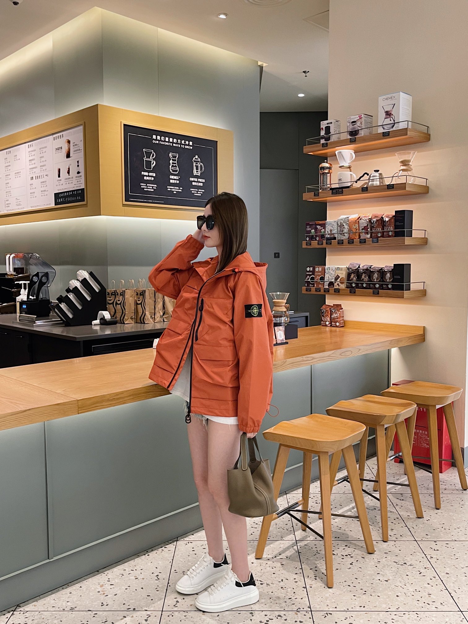 潮牌stone石头岛斜拉链冲锋衣外套,石头岛冲锋衣斜拉链款官网价格