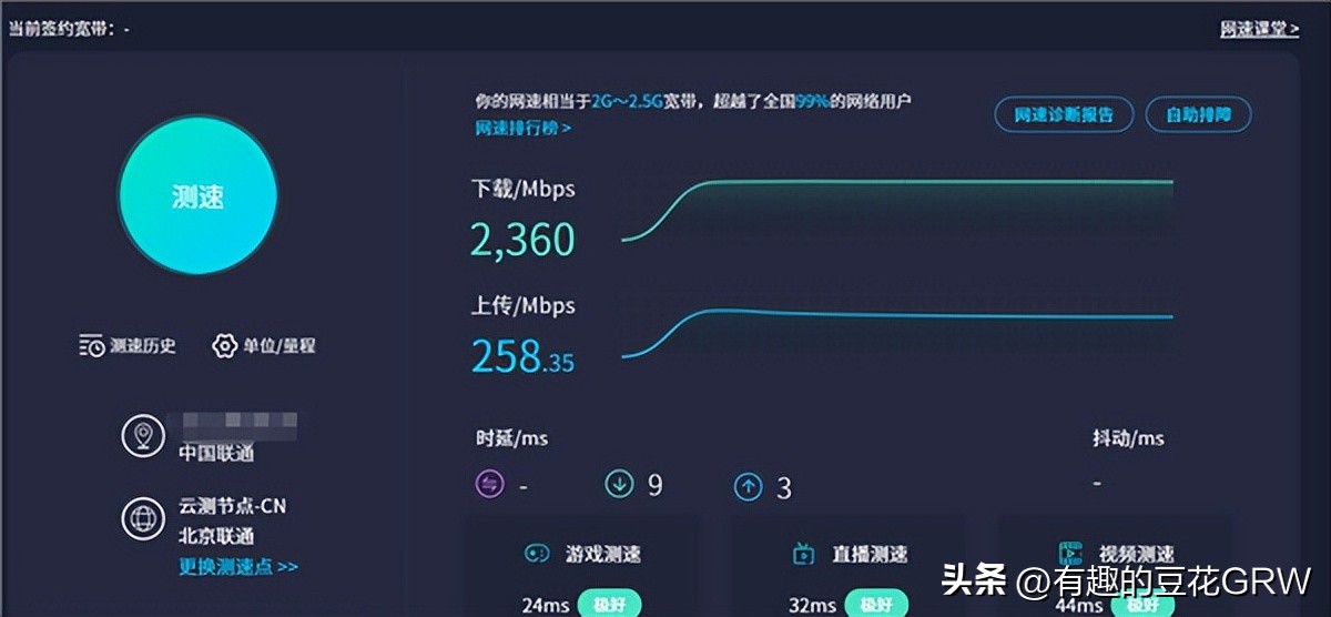 联通599元无线宽带怎么样,联通1000m宽带实测网速700兆