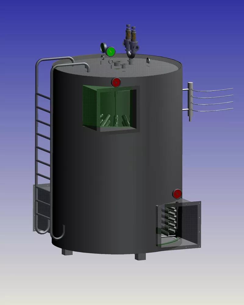 热管余热的利用,热管热回收原理示意图