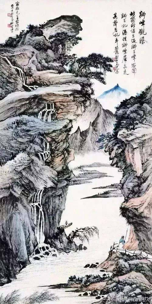 集名家精品山水画70幅欣赏,陈学良山水画精品欣赏40幅