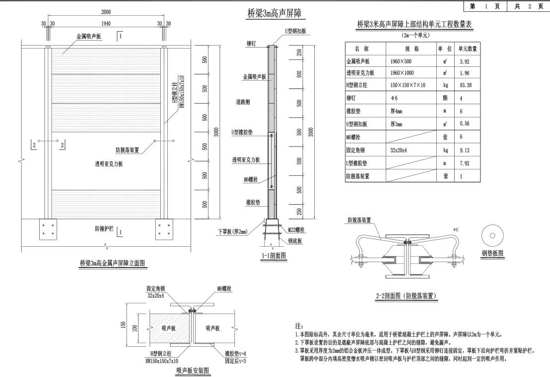 声屏障屏体厚度和透明屏体厚度,声屏障隔音材质哪种好
