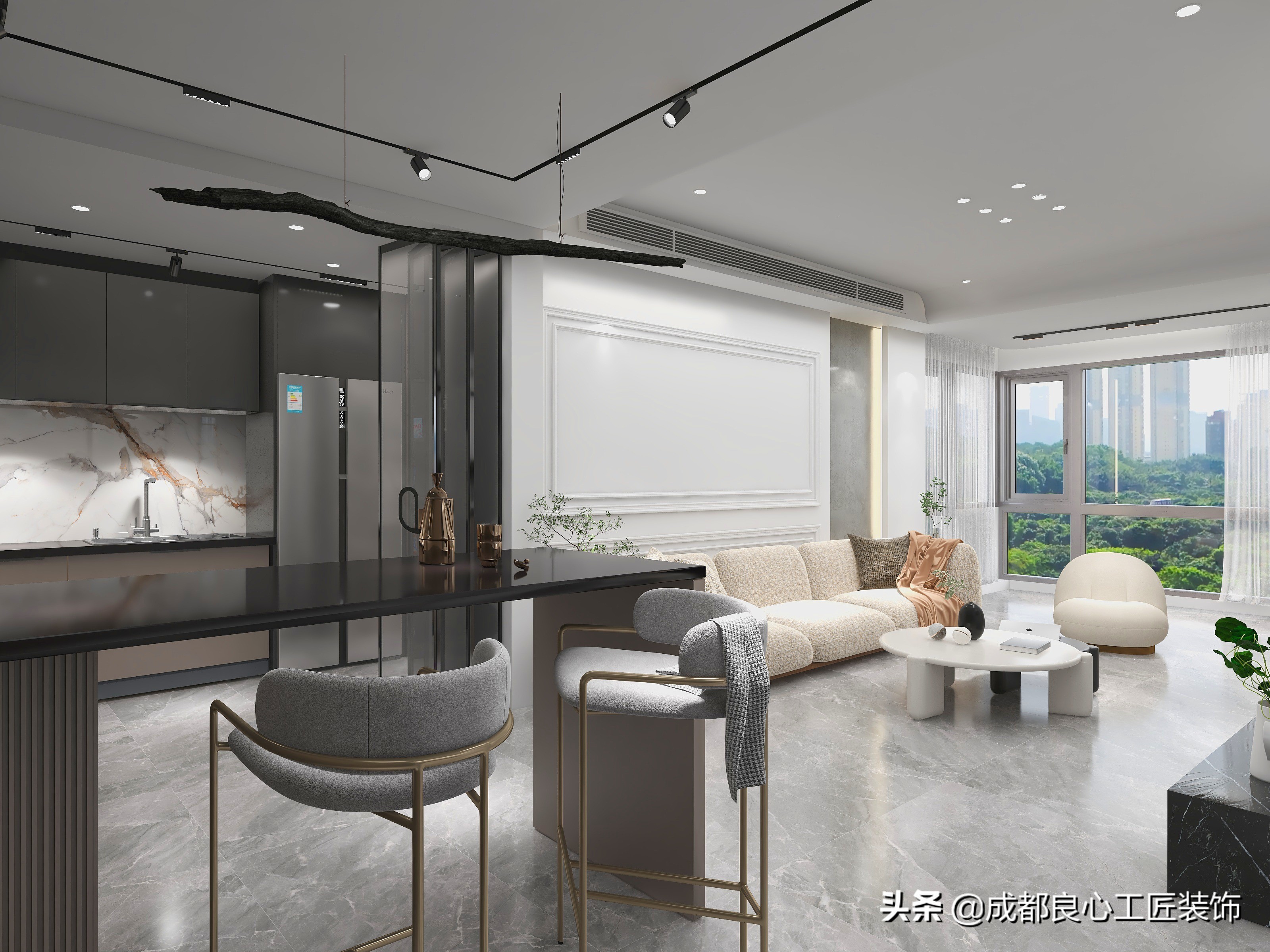 龙湖晶蓝半岛外观,龙湖晶蓝半岛135户型装修