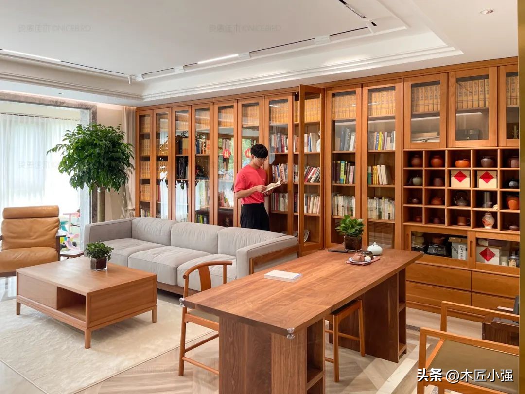 胡桃木极简大平层,北京180平大平层4房