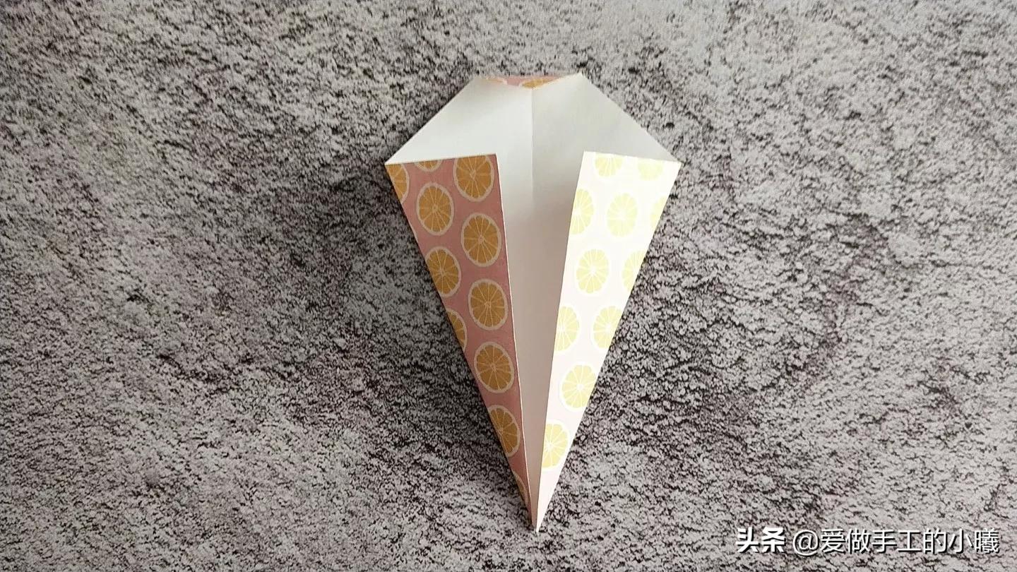 彩纸冰激凌手工超简单,儿童手工折纸冰激凌制作