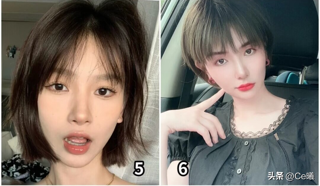 韩系短发简约高级中短发发型,韩式短发24款洋气短发