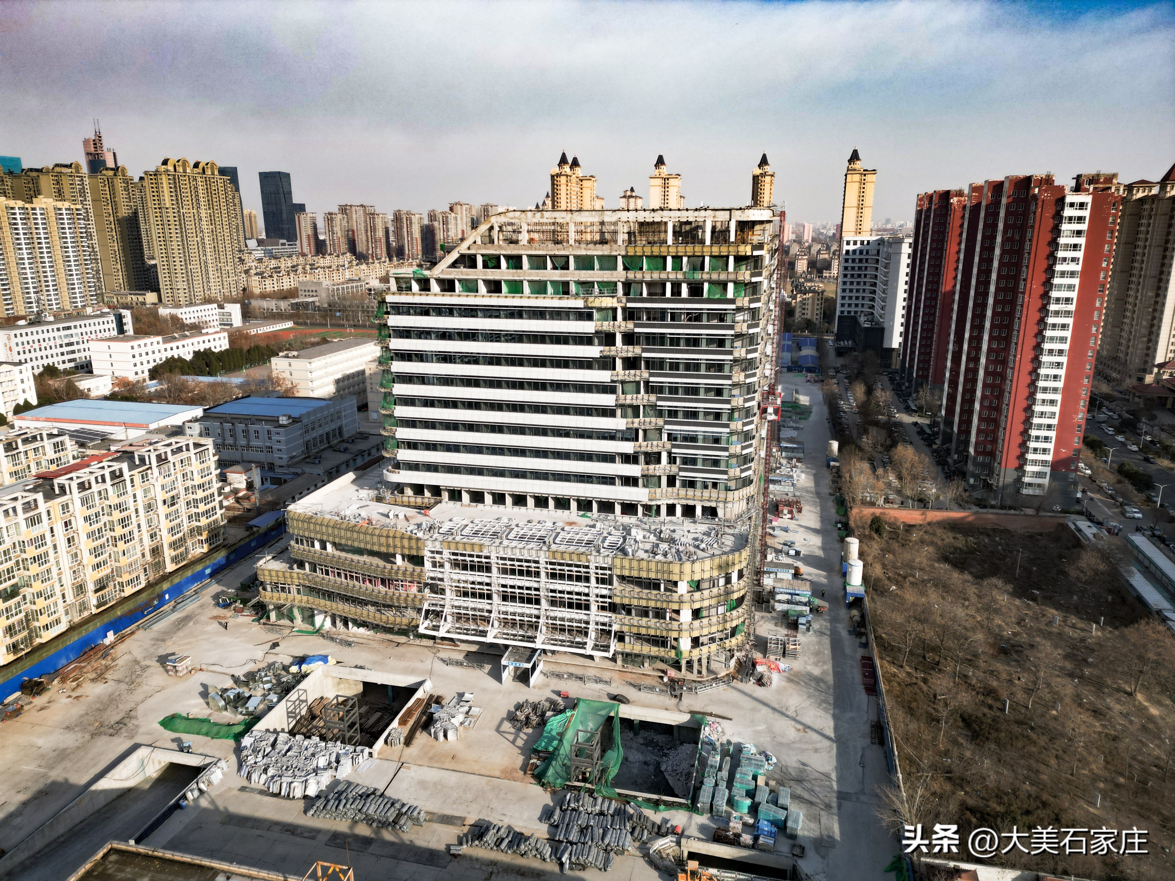 河北医科大学第四医院东院医疗综合楼项目航拍